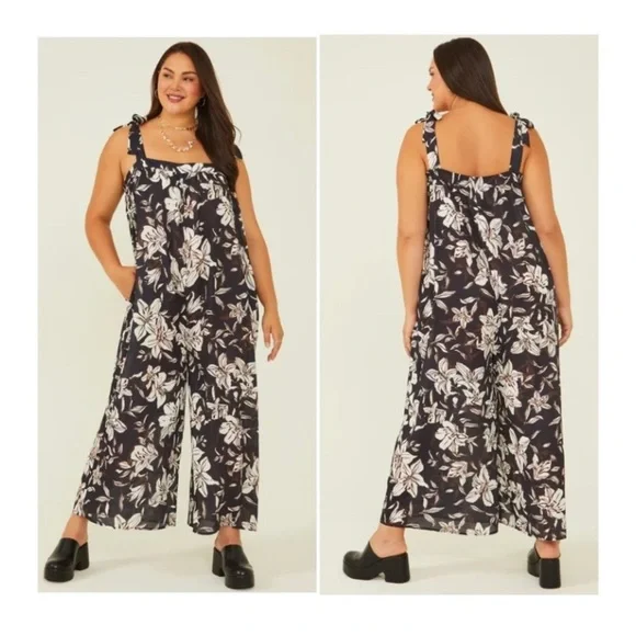ARULA Floral Wide Leg Jumpsuit - Picture 1 of 11